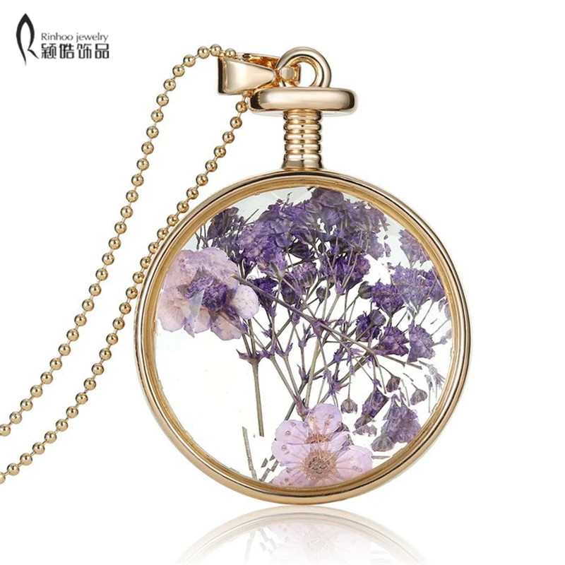 Bottle Statement Necklaces Pendants Gold Chain Necklace For Women 5pcs Romantic Purple Real Dried Flower Glass Round
Bottle Statement Necklaces Pendants Gold Chain Necklace For Women 5pcs Romantic Purple Real Dried Flower Glass Round