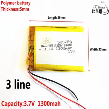 3 line Good Qulity Liter energy battery 3.7V e road route HD-X9 X10 7 inch 1300MAH three line 503759 navigator
3 line Good Qulity Liter energy battery 3.7V e road route HD-X9 X10 7 inch 1300MAH three line 503759 navigator