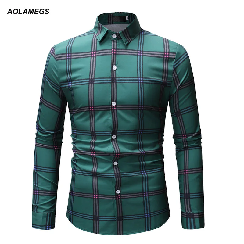 Aolamegs Business Plaid Shirts Men Male Shirts Turndown-Collar Shirt Long Sleeve Fashion Casual Style Autumn Couple Streetwear
Aolamegs Business Plaid Shirts Men Male Shirts Turndown-Collar Shirt Long Sleeve Fashion Casual Style Autumn Couple Streetwear