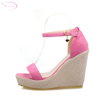 Chainingyee sweet party style summer cool sandals fashion belt buckle platform black pink green high-heeled wedge women's shoes
Chainingyee sweet party style summer cool sandals fashion belt buckle platform black pink green high-heeled wedge women's shoes