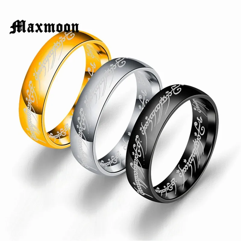 Maxmoon 2018 New Stainless Steel One Ring of Power the Lord of One Ring Lovers Women Men Fashion Jewelry Wholesale Free Shipping
Maxmoon 2018 New Stainless Steel One Ring of Power the Lord of One Ring Lovers Women Men Fashion Jewelry Wholesale Free Shipping