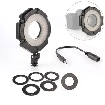 5600K outer LED Macro Ring Flash Light + 6 Rings 1/4"Mount Hot Shoe Adapter for Camera Photographic
5600K outer LED Macro Ring Flash Light + 6 Rings 1/4"Mount Hot Shoe Adapter for Camera Photographic