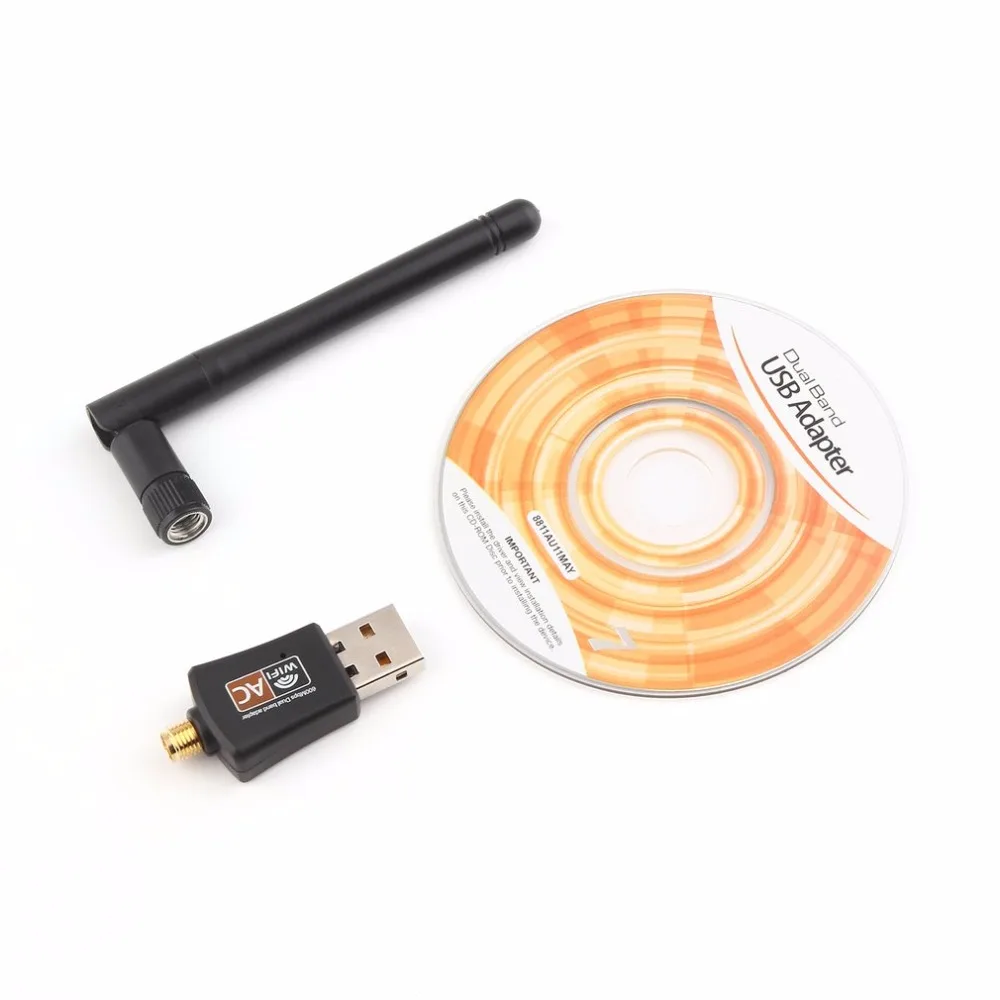 

600Mbps Dual Band High Speed Wireless USB 2.0 WiFi LAN Adapter Network Card with Aerial 802.11ac 5GHz 2.4GHz Network Card
