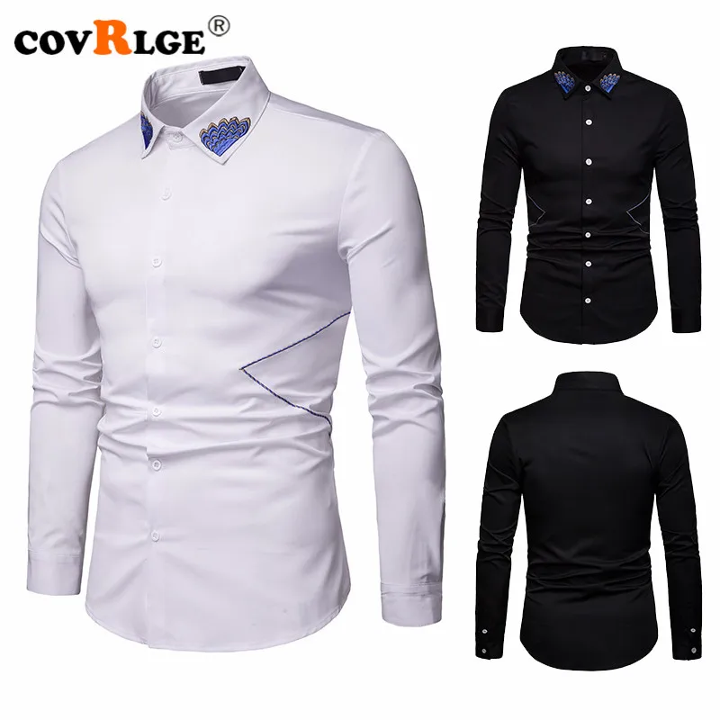 Covrlge Fashion Men Shirt Long Sleeves Button-down Collar Embroidery Dress Shirts Slim Men Shirt MCL194
Covrlge Fashion Men Shirt Long Sleeves Button-down Collar Embroidery Dress Shirts Slim Men Shirt MCL194