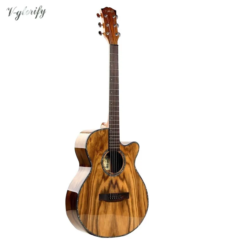2019 high quality 41inch cutway acoustic electric guitar A-shaped with Dao wood top
2019 high quality 41inch cutway acoustic electric guitar A-shaped with Dao wood top