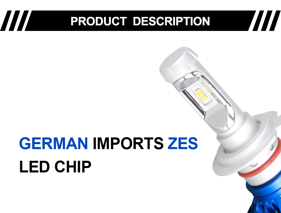 Aceersun Led car headlight H4 H7 H11 H1 LED 9005 HB3 9006 HB4 9012 H3 Bulbs H8 H9 ZES 50W 12000LM High Low Beam car Bulb 12V 24V (4)