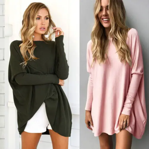 2017 Fashion Women Ladies Long Sleeve Loose T-shirts Tops Solid Autumn Cotton Casual Women Long T-shirts
2017 Fashion Women Ladies Long Sleeve Loose T-shirts Tops Solid Autumn Cotton Casual Women Long T-shirts