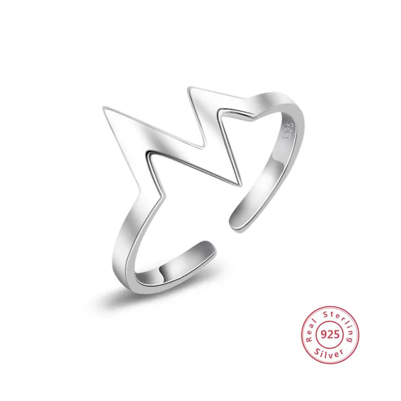 2019 Women's Simple Design Pulse Lightning Open Thumb Rings White Gold Plated 925 Sterling Silver Ring For Women Jewelry Gifts
2019 Women's Simple Design Pulse Lightning Open Thumb Rings White Gold Plated 925 Sterling Silver Ring For Women Jewelry Gifts
