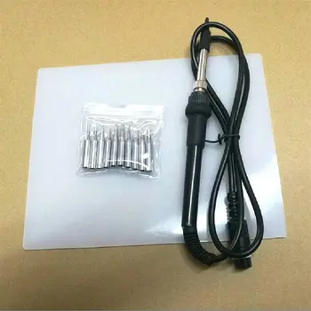 Solder Iron Handle for 937 8586 Soldering Station 5 hole + 10pcs iron tips +23CM*18CM Heat-resistant BGA Repair insulation pad
Solder Iron Handle for 937 8586 Soldering Station 5 hole + 10pcs iron tips +23CM*18CM Heat-resistant BGA Repair insulation pad