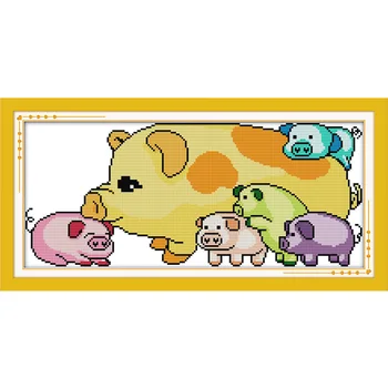 Joy Sunday cross-stitch kits mulina print Pig family birthday wedding gift cross stitch embroidery Needlework home decoration
Joy Sunday cross-stitch kits mulina print Pig family birthday wedding gift cross stitch embroidery Needlework home decoration