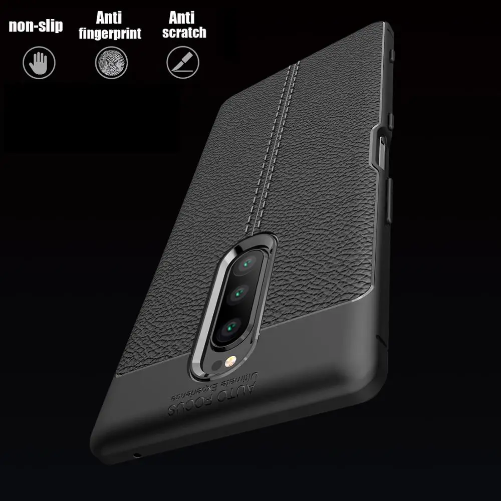 Чехол для Sony Xperia XZ4 противоударный мягкий ТПУ кожаный текстурный чехол XZ2 Compact XZ
