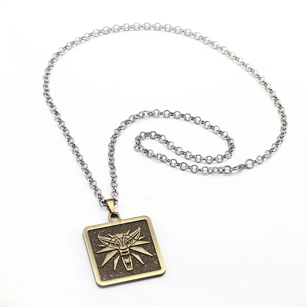 Game Jewelry The Witcher Wolf Head Medallion Necklace Men Cool Pendant Fashion Link Chain Necklaces Charm Gifts
Game Jewelry The Witcher Wolf Head Medallion Necklace Men Cool Pendant Fashion Link Chain Necklaces Charm Gifts