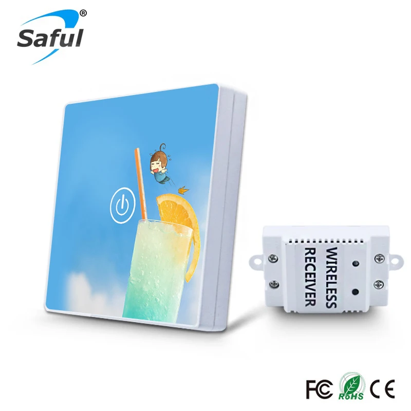 Saful 12V Wireless Switch 1 Gang 1 Way DIY Touch Switch Crystal Glass Switch Waterproof Remote Control Switch For Smart Home
Saful 12V Wireless Switch 1 Gang 1 Way DIY Touch Switch Crystal Glass Switch Waterproof Remote Control Switch For Smart Home
