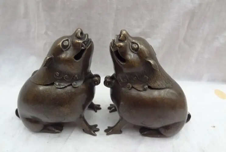 S3917 Chinese Bronze Wealth Unicorn Mouse Head Statue PiXiu Incense Burner Censer Pair discount 30% (C0324)
S3917 Chinese Bronze Wealth Unicorn Mouse Head Statue PiXiu Incense Burner Censer Pair discount 30% (C0324)