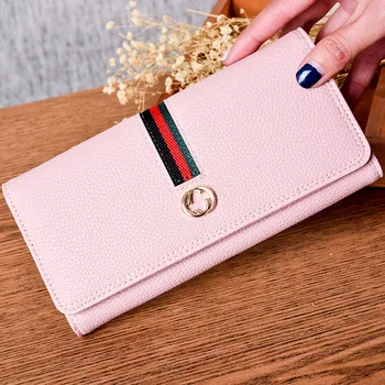 wallet female PU leather large design clutch women cowhide wallet stitching buckle fashion mobile phone bag
wallet female PU leather large design clutch women cowhide wallet stitching buckle fashion mobile phone bag