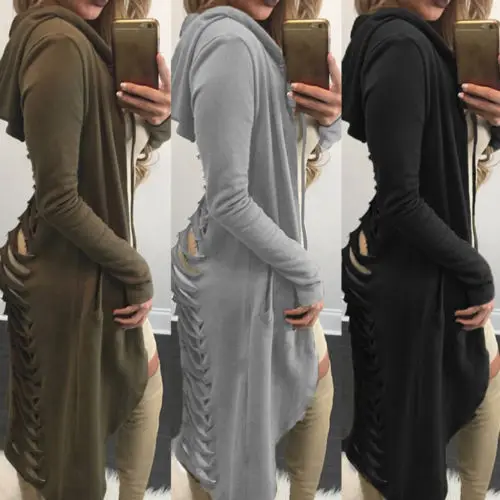 Fashion Women Cardigan Solid Loose Jacket Long Sleeve Hoodie Cardigan Woman Back Hollow Out Outwear Jacket Female Coats
Fashion Women Cardigan Solid Loose Jacket Long Sleeve Hoodie Cardigan Woman Back Hollow Out Outwear Jacket Female Coats