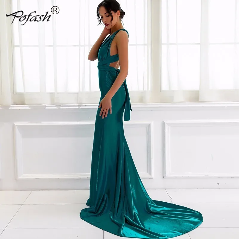POFASH Elegant Backless Satin Long Dress Women Evening Summer Dress Party Sexy Green Maxi Dresses Bandage Vestidos Pajamas
POFASH Elegant Backless Satin Long Dress Women Evening Summer Dress Party Sexy Green Maxi Dresses Bandage Vestidos Pajamas