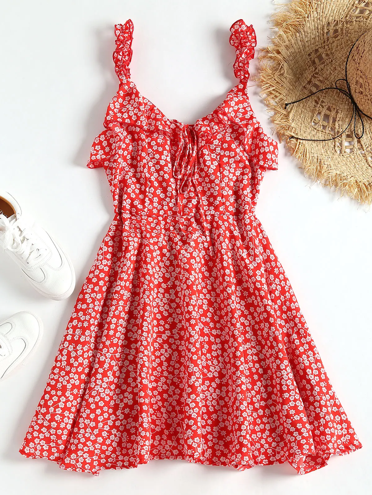 ZAFUL Back Zipper Tiny Floral Ruffles Mini Dress Women Sweet Summer V Neck Sleeveless A-Line Dress Vestidos De Fiesta Clothing
ZAFUL Back Zipper Tiny Floral Ruffles Mini Dress Women Sweet Summer V Neck Sleeveless A-Line Dress Vestidos De Fiesta Clothing