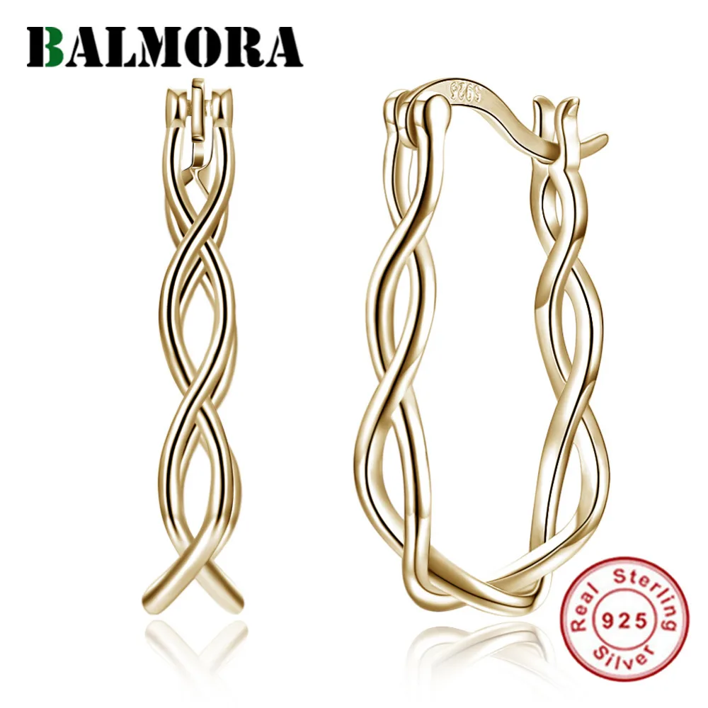 BALMORA 100% Real 925 Sterling Silver Electroplating Simple Hand Twisted Rope Clip Earrings for Women Jewelry Brincos PTEE015
BALMORA 100% Real 925 Sterling Silver Electroplating Simple Hand Twisted Rope Clip Earrings for Women Jewelry Brincos PTEE015