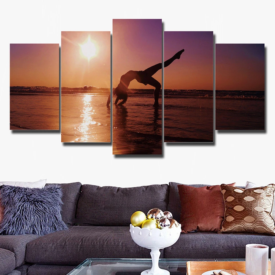 Modular Canvas Paintings Decor Room Wall Art 5 Pieces Women In The Seaside Yoga Poster Frame HD Prints Sunshine Scenery Pictures
Modular Canvas Paintings Decor Room Wall Art 5 Pieces Women In The Seaside Yoga Poster Frame HD Prints Sunshine Scenery Pictures