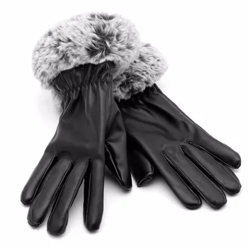 Fashion Women Touch Screen Black Leather Gloves Winter Autumn Warm Rabbit Fur Mittens W715
Fashion Women Touch Screen Black Leather Gloves Winter Autumn Warm Rabbit Fur Mittens W715