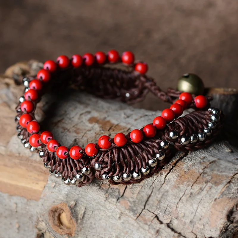 ethnic charm bracelets for women zinc alloy drop bangle red natural stone rope chain toggl-clasps vintage jewelry fashion 2018
ethnic charm bracelets for women zinc alloy drop bangle red natural stone rope chain toggl-clasps vintage jewelry fashion 2018