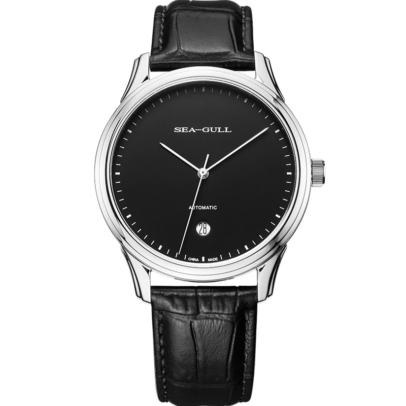 Minimalist Style Seagull 10mm Thin Black Dial Date Sapphire Crystal ST2130 Movement Automatic Dress Watch 819.22.5118
Minimalist Style Seagull 10mm Thin Black Dial Date Sapphire Crystal ST2130 Movement Automatic Dress Watch 819.22.5118