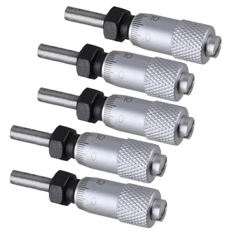 0-6.5mm Range Flat Type Silver Adjustment Knob Micrometer Head Measurement Measure Tool Pack of 5
0-6.5mm Range Flat Type Silver Adjustment Knob Micrometer Head Measurement Measure Tool Pack of 5