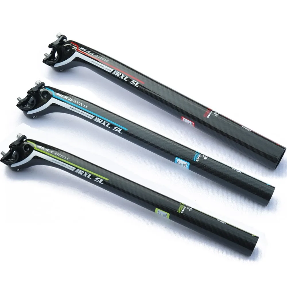 RXL SL Bicycle Seat Post Carbon Seatpost 27.230.831.6mm Offset 3K Glossy RedBlueGreenYellow Road Seat Post 350450mm (9)