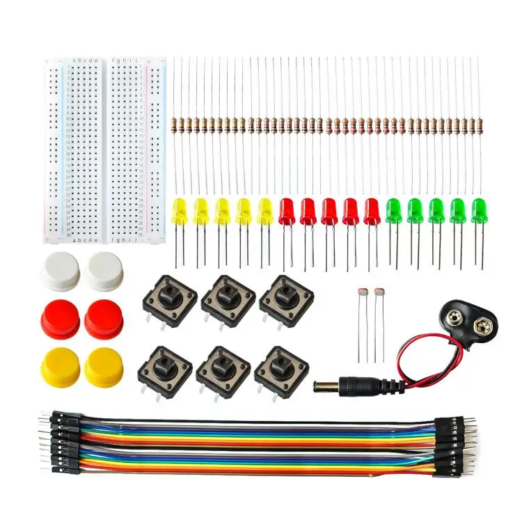 Starter Kit UNO R3 Mini Breadboard LED Jumper Wire Button for arduino uno Diy Kit
Starter Kit UNO R3 Mini Breadboard LED Jumper Wire Button for arduino uno Diy Kit