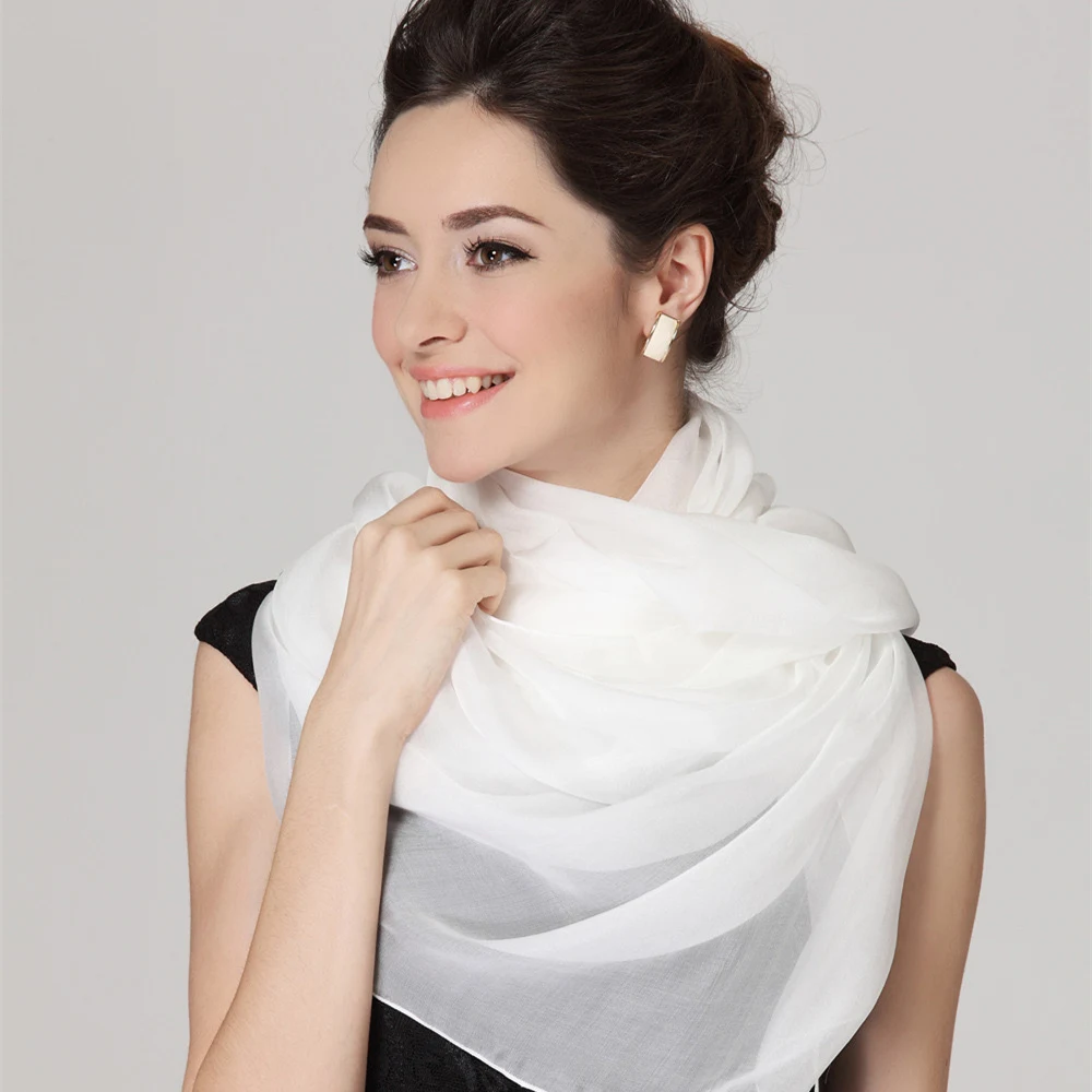 Fashion Beautiful Solid Color Pure White Infinity Chiffon Scarf Women Children Scarves Soft Smooth LIght Flowing Silk Scarf
Fashion Beautiful Solid Color Pure White Infinity Chiffon Scarf Women Children Scarves Soft Smooth LIght Flowing Silk Scarf