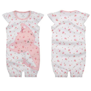 y454 Girls summer baby Flat angle clothes white roses kitten pattern female baby short-sleeved dressing cotton newborn Bodysuits
y454 Girls summer baby Flat angle clothes white roses kitten pattern female baby short-sleeved dressing cotton newborn Bodysuits