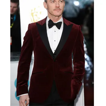 Burgundy Velvet wedding Party suits for men with black pants 2018 three Piece Black Peaked Lapel Custom Groom mens suit Tuxedo
Burgundy Velvet wedding Party suits for men with black pants 2018 three Piece Black Peaked Lapel Custom Groom mens suit Tuxedo