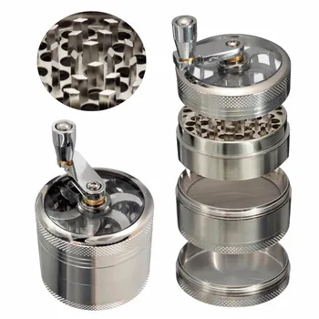 4 Layers Herb Tobacco Spice Mill Crusher Weeds Grass Aluminium Grinder Smoke Hand Crank Muller Mill Pollinator Accessories
4 Layers Herb Tobacco Spice Mill Crusher Weeds Grass Aluminium Grinder Smoke Hand Crank Muller Mill Pollinator Accessories