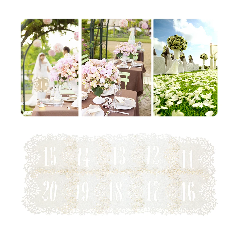 10pcs/set Table Number Card Party Banquet Mini Pearl Paper Laser Cut Party Direction Sign Place Cards Number 1-20 Weddings Decor
10pcs/set Table Number Card Party Banquet Mini Pearl Paper Laser Cut Party Direction Sign Place Cards Number 1-20 Weddings Decor