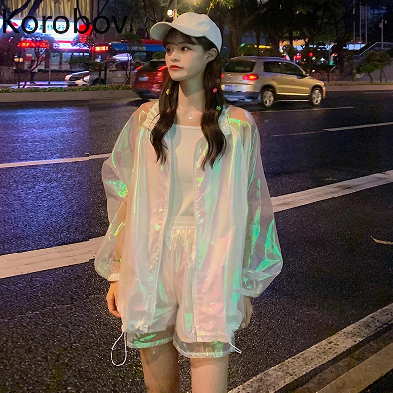Korobov Harajuku Streetwear Mesh Top + Shorts 2 Piece Sets Women Zipper Perspective Ulzzang Streetwear Women Outfits 78140
Korobov Harajuku Streetwear Mesh Top + Shorts 2 Piece Sets Women Zipper Perspective Ulzzang Streetwear Women Outfits 78140