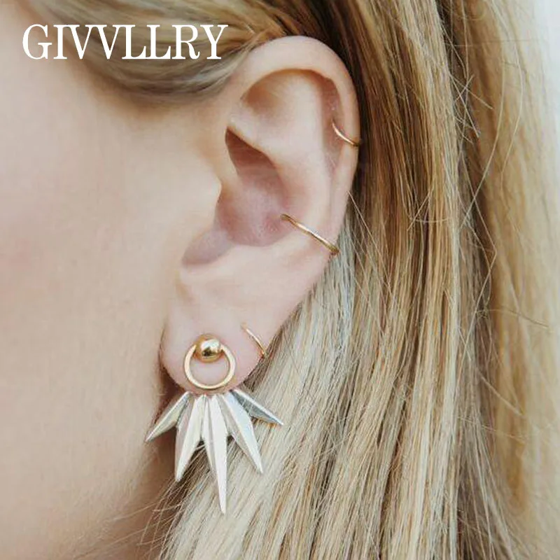 GIVVLLRY Minimalist Circle Round Earrings for Women Creative Punk Front Back Sided Metal Leaf Stud Earrings Fashion Jewelry
GIVVLLRY Minimalist Circle Round Earrings for Women Creative Punk Front Back Sided Metal Leaf Stud Earrings Fashion Jewelry