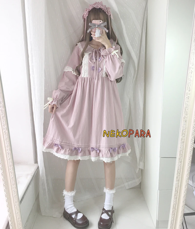 Cute Girls Taro Purple Linen Cotton Soft Dress Spring Long Sleeve Double Layers Collar Big Hem Bows Dress One Piece
Cute Girls Taro Purple Linen Cotton Soft Dress Spring Long Sleeve Double Layers Collar Big Hem Bows Dress One Piece