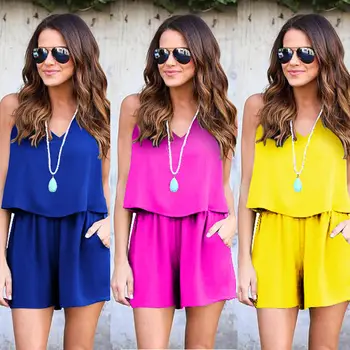Women Clubwear 2017 Summer Beach Playsuit Bodycon Jumpsuit Chiffon Backless V Neck Romper
Women Clubwear 2017 Summer Beach Playsuit Bodycon Jumpsuit Chiffon Backless V Neck Romper