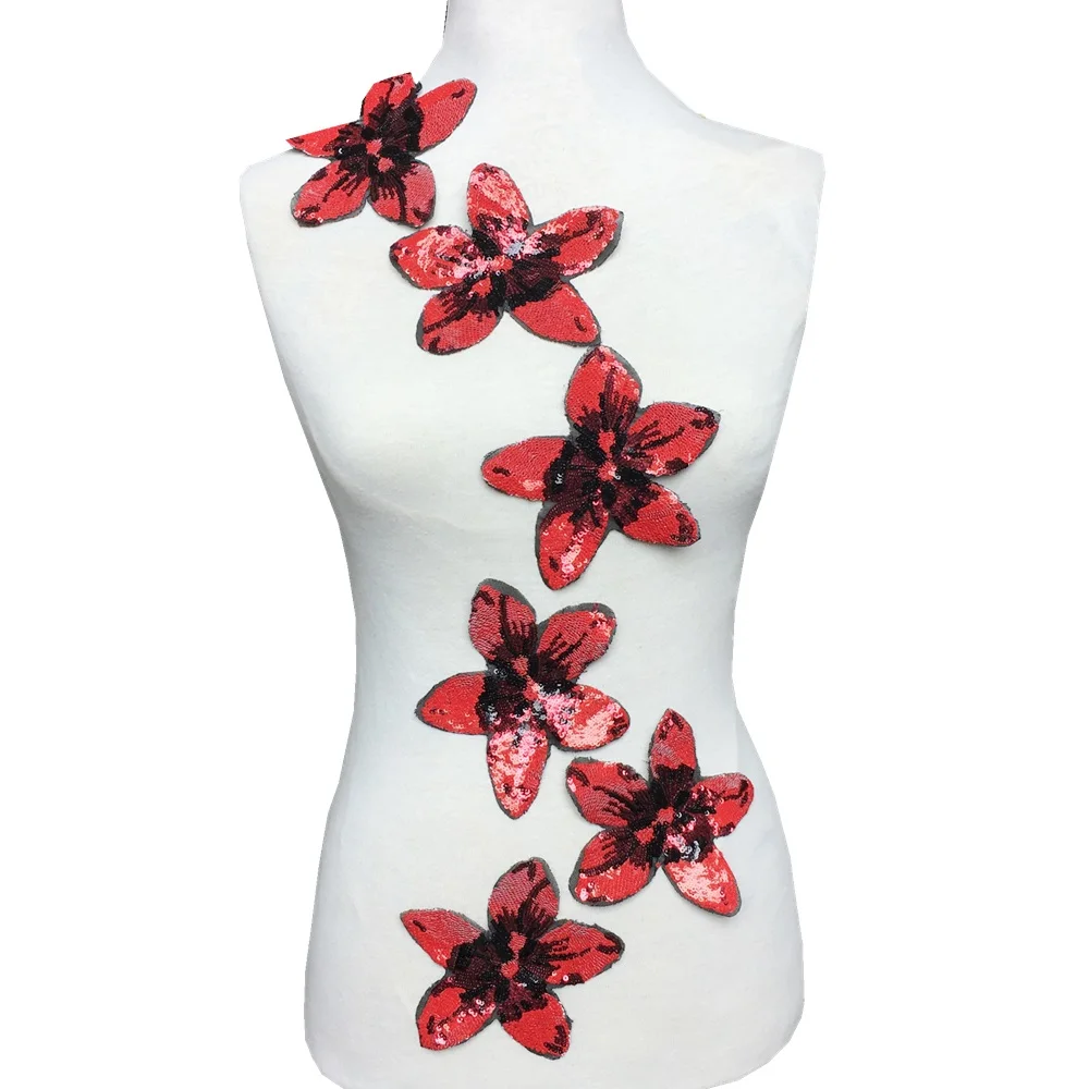 6pc Sew On Red Flower Sequin Patch 3D Applique Beaded Flowers Patches For Clothing Bags Appliques Parches DIY 13x12cm AC1044B
6pc Sew On Red Flower Sequin Patch 3D Applique Beaded Flowers Patches For Clothing Bags Appliques Parches DIY 13x12cm AC1044B