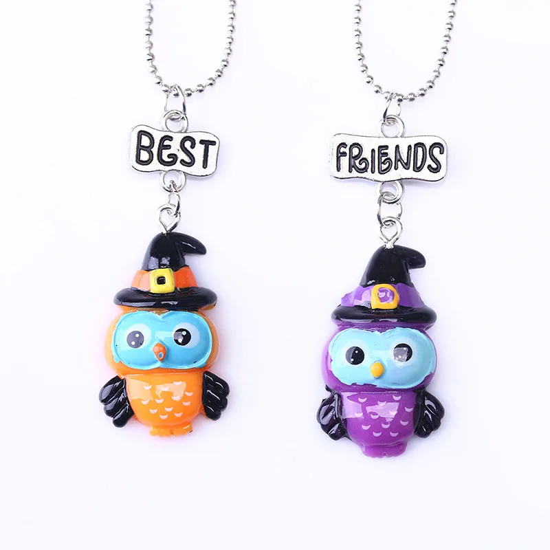2PCS/Pair Kids "Best Friends" Halloween Necklaces Imitation Animal Owl Kids BFF Necklace For Children Jewelry Gift
2PCS/Pair Kids "Best Friends" Halloween Necklaces Imitation Animal Owl Kids BFF Necklace For Children Jewelry Gift