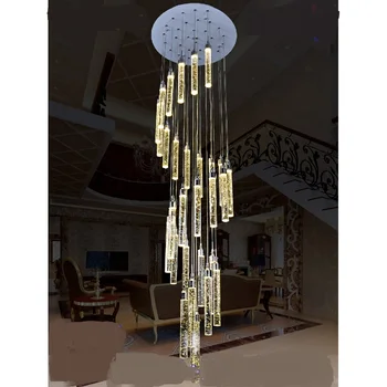 Stairs lights lamp long pendant light bubble crystal column living room LED villa spiral turn fishing custom package ZH SJ118
Stairs lights lamp long pendant light bubble crystal column living room LED villa spiral turn fishing custom package ZH SJ118