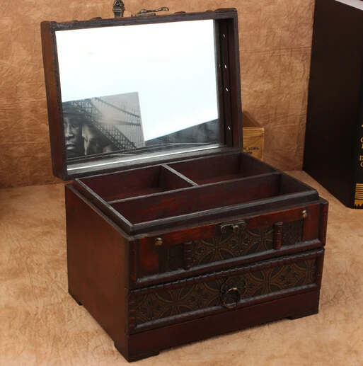 New arrived Toilet case, Desktop finishing box, storage box, wooden jewelry box with lock pattern, princess storage box wooden
New arrived Toilet case, Desktop finishing box, storage box, wooden jewelry box with lock pattern, princess storage box wooden