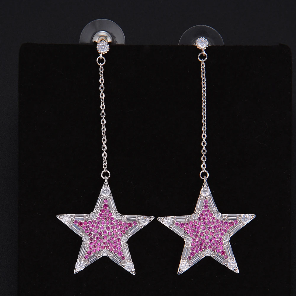 SisCathy Trendy Geometric Micro Pave Cubic Zirconia Earrings CZ Stones Dangle Drop Star Earrings Women Bijoux Prom Party Jewelry
SisCathy Trendy Geometric Micro Pave Cubic Zirconia Earrings CZ Stones Dangle Drop Star Earrings Women Bijoux Prom Party Jewelry