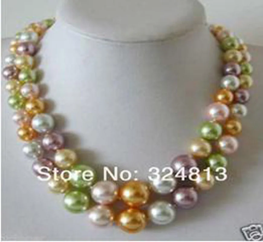 2018new Charming 2 Row South Sea Multicolor shell pearl necklace #2410High-quality grace marry fashion
2018new Charming 2 Row South Sea Multicolor shell pearl necklace #2410High-quality grace marry fashion
