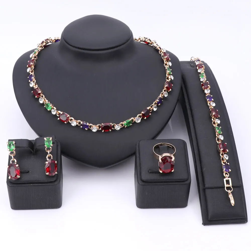 African Beads Jewelry Sets For Women Crystal Zircon Pendents Party Necklace Earring Bracelet Bridal Ring Wedding Jewelry Sets
African Beads Jewelry Sets For Women Crystal Zircon Pendents Party Necklace Earring Bracelet Bridal Ring Wedding Jewelry Sets