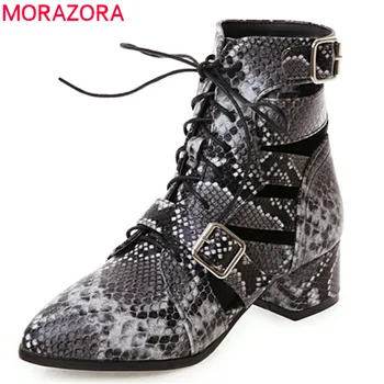 MORAZORA 2019 big size 46 ankle boots women pu pointed toe summer boots buckle hollow out square heels punk shoes ladies
MORAZORA 2019 big size 46 ankle boots women pu pointed toe summer boots buckle hollow out square heels punk shoes ladies