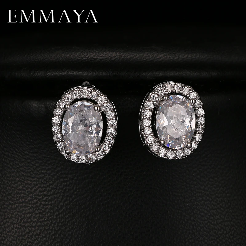 EMMAYA New Hot Popular Luxury Oval Zircon Stud Earrings Elegant White Gold-Color Plated Earrings for Women
EMMAYA New Hot Popular Luxury Oval Zircon Stud Earrings Elegant White Gold-Color Plated Earrings for Women