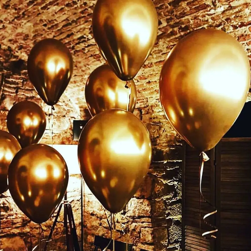 100pcs Gold Metallic Balloon Chrome Wedding Ballons For Birthday Party Decor Latex Baloes Air Balls Baby Shower Globos S8XN
100pcs Gold Metallic Balloon Chrome Wedding Ballons For Birthday Party Decor Latex Baloes Air Balls Baby Shower Globos S8XN