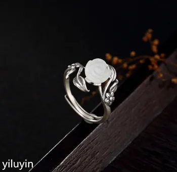 KJJEAXCMY Boutique jewelry S925 pure silver natural Hetian jade white mosaic plum blossom lady high-end open ring
KJJEAXCMY Boutique jewelry S925 pure silver natural Hetian jade white mosaic plum blossom lady high-end open ring